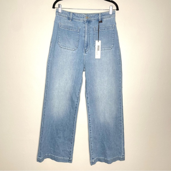 NWT ROLLA’S Sailor Jean Wide Leg High Rise Bluebird Organic Cotton Blue Size 31 - Picture 3 of 10